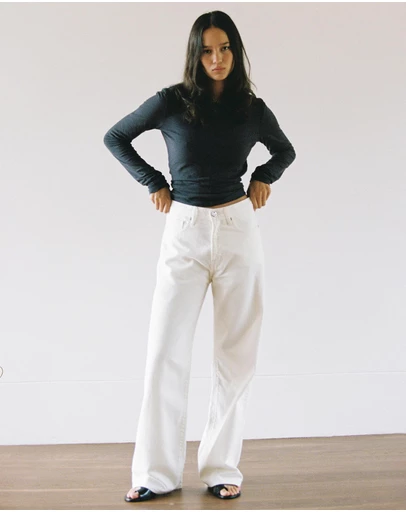 Outland Denim - Olive Cooke x Outland Denim Mid Slouchy Wide Jeans