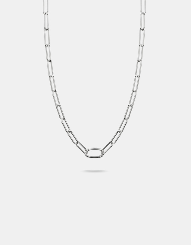 THOMAS SABO - Silver-Plated Charm Club Paperclip Necklace