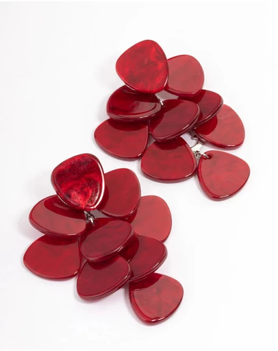 Lovisa - Red Coated Drop Earrings