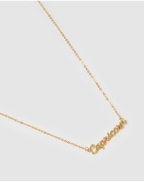 Izoa - Capricorn Written Star Sign Necklace