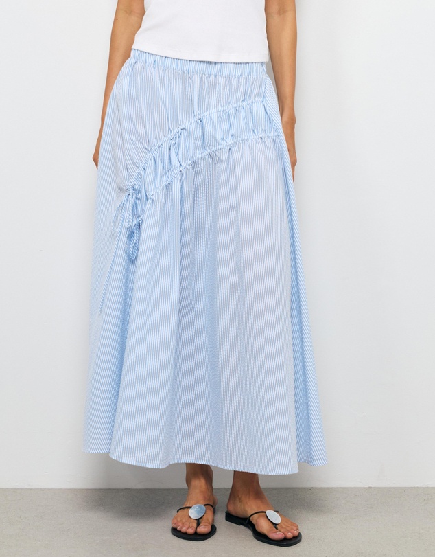 AERE - Dixie Ruched Maxi Skirt