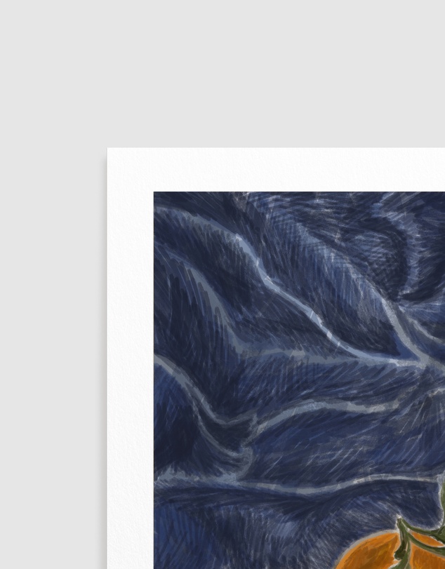 Olive et Oriel - KH Studio - The Colors Orange a Blue by Karla Hyman Art Print