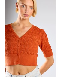 Glamorous - V-Neck Crop-Cardigan