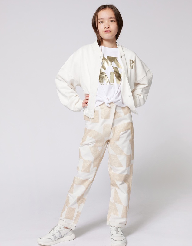 DKNY - Glossy Logo Short Sleeve T-Shirt - Kids-Teens