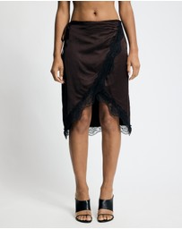 Lover - Thea Lace Trim Wrap Skirt