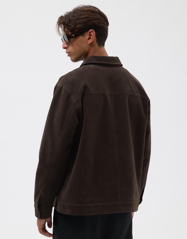 AERE - Suede Look Harrington Jacket