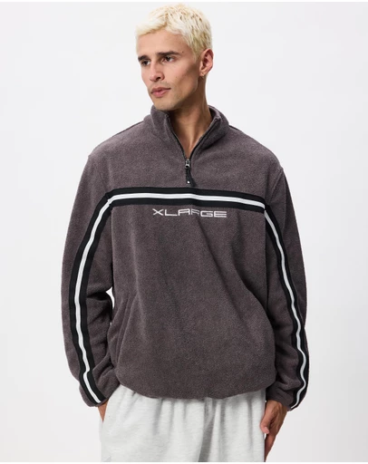 X-Large - Stripe Polar Fleece 1/4 Zip