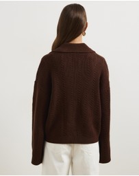 Atmos&Here - Nia Textured Knit Cardigan