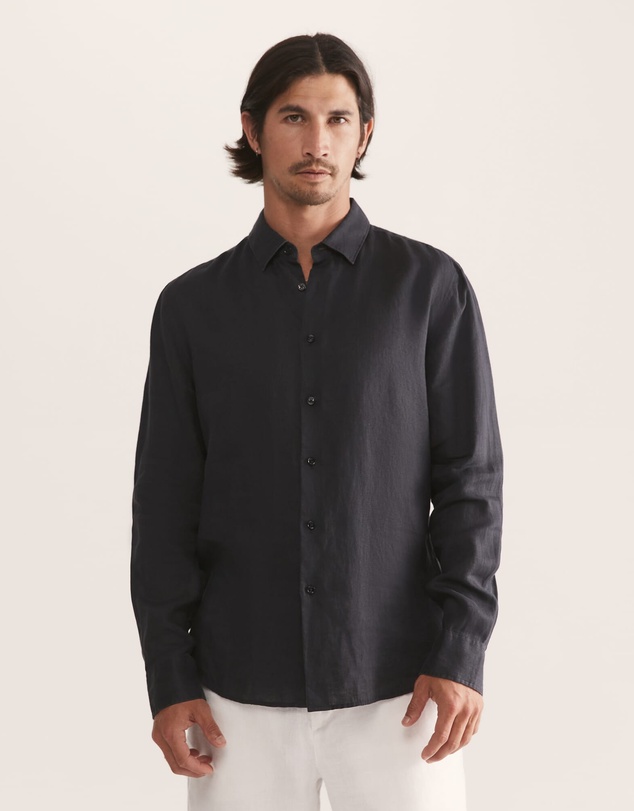 SABA - Anderson Long Sleeve Classic Linen Shirt