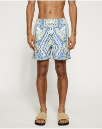 Camilla - Mid Length Boardshort With Elastic Waist