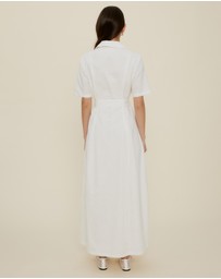 The Fated - Claudia Linen Blend Midi Dress
