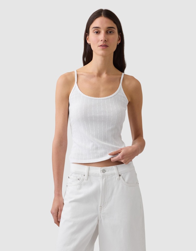 GAP - Sleeveless Pointelle Scoop Cami
