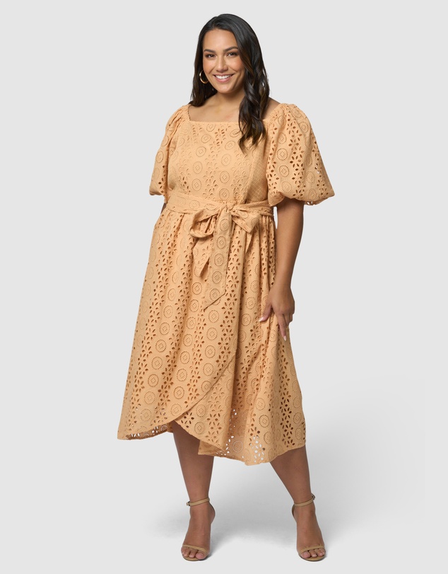 Something 4 Olivia - Eliza Broderie Midi Dress