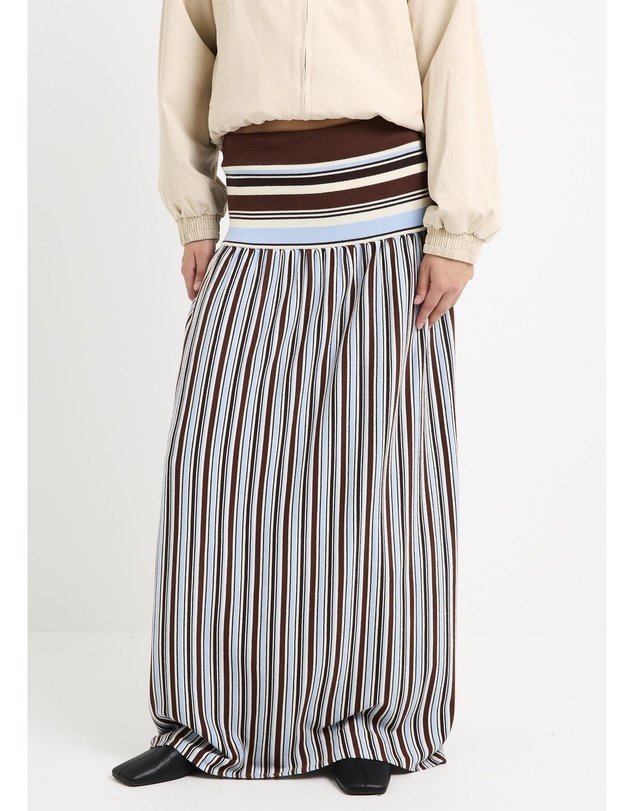 Subtitled - Sirena Striped Maxi Skirt