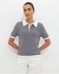 Calli - Talissa Knit Polo Top