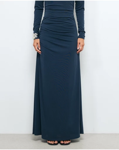 AERE - Ida Cupro Maxi Skirt