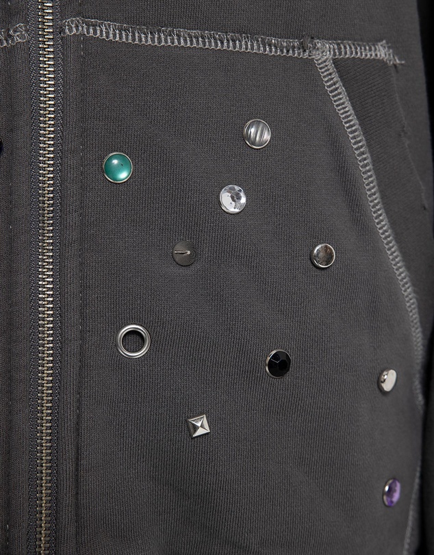 Jaded London - Rhinestone Embellished Oversized Hoodie
