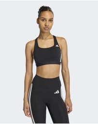 adidas Performance - Optime Essentials Workout 3-Stripes Medium Support Bra Womens