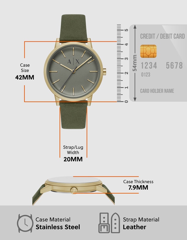 Armani Exchange - Green Analogue Watch