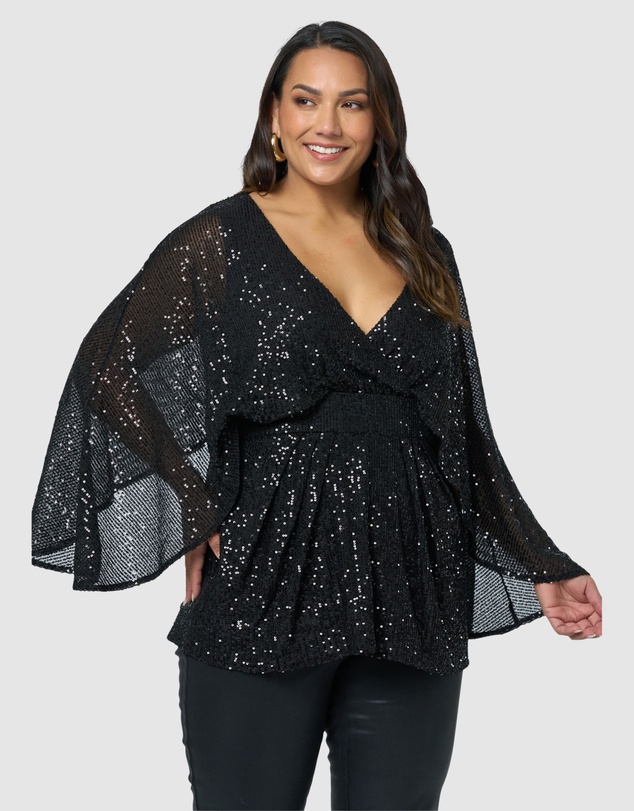 Pink Dusk by Curve Project - Rumors Sequin Top