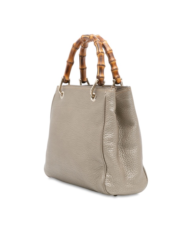 Pre-Loved by Azura Reborn - Pre-Loved Small Calfskin Bamboo Shopper Satchel