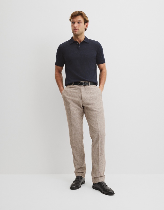 Country Road - Australian Merino Short Sleeve Button Knit Polo