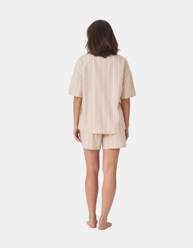 Gingerlilly - Sasha Striped Boyfriend Short PJ Set