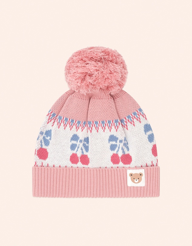 Huxbaby - Folk Cherry Bow Beanie - Kids
