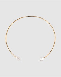 Elli Jewelry - Open Pearl Choker in Gold-Plated 925 Sterling Silver