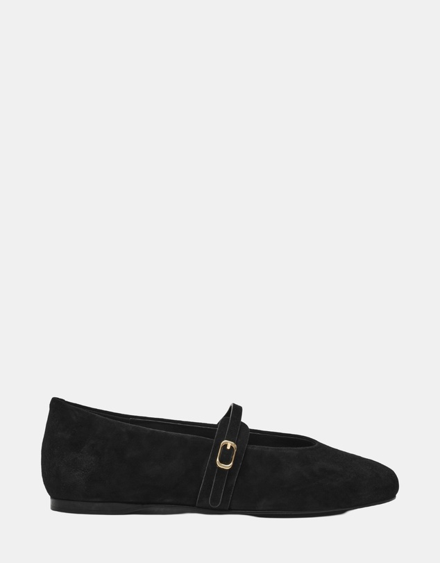 Steve Madden - Rejoice Black Suede Flats