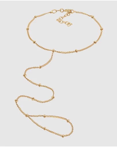 Elli Jewelry - Bracelet Hand Chain Ball 925 Sterling Silver Gold-plated