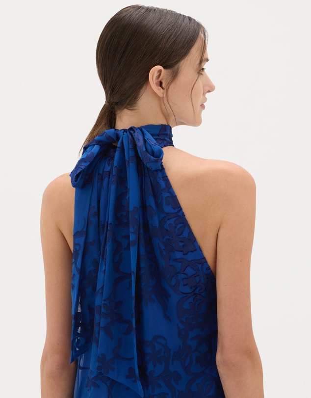 Muma World - Sapphire Burnout High Neck Top