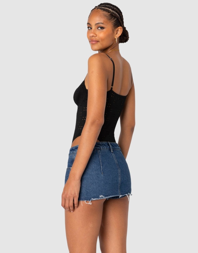 EDIKTED - Raven Cupped Eyelet Bodysuit