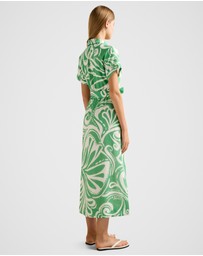 Forever New - Hilary Belted Linen Midi Dress