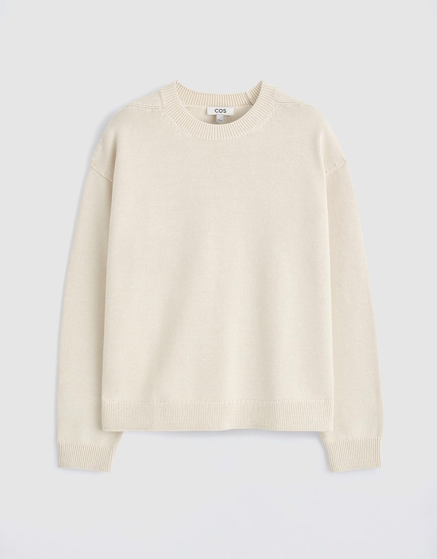 COS - Knitted Cotton Crew-Neck Jumper