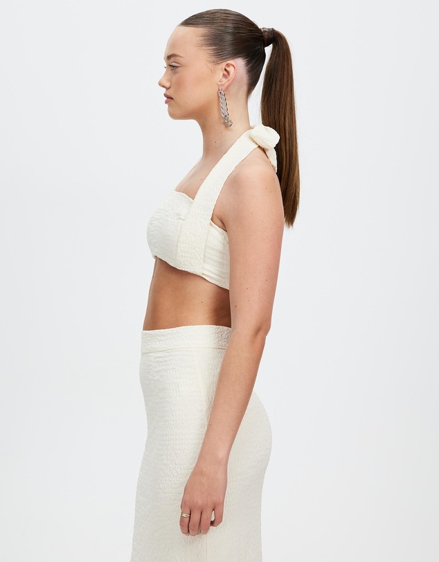 Third Form - Waffle Halter Crop Top