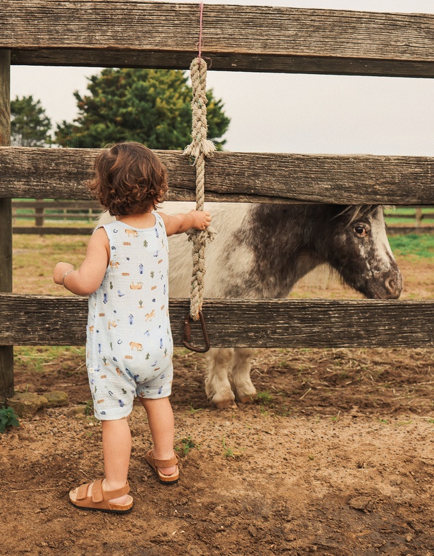 Kynd Baby - Woven Shortall in Country Blue
