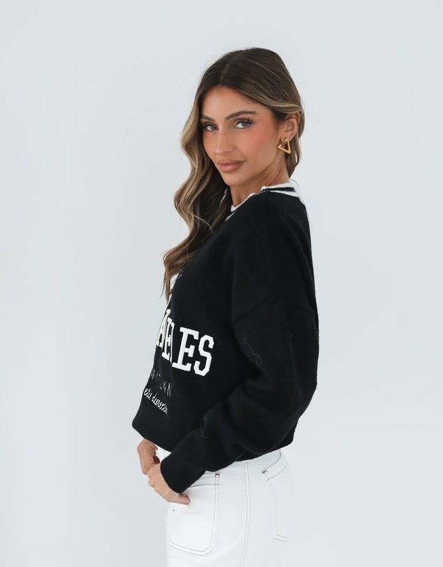 Esther & Co - Kanoe Knit - Black Print