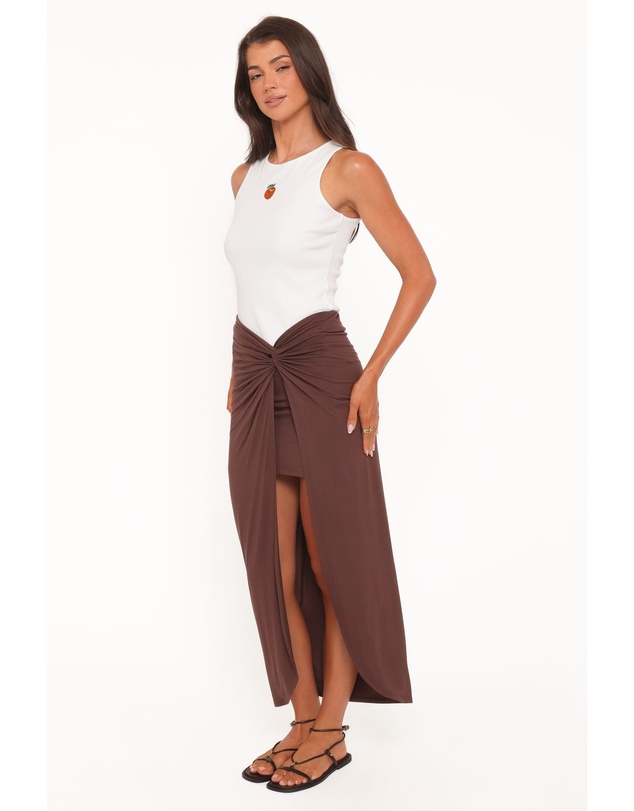 Petal & Pup - Cassandra Sarong Skirt - Dark Brown