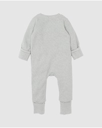 Bebe by Minihaha - Otto Stripe Organic LS Zipsuit - Babies