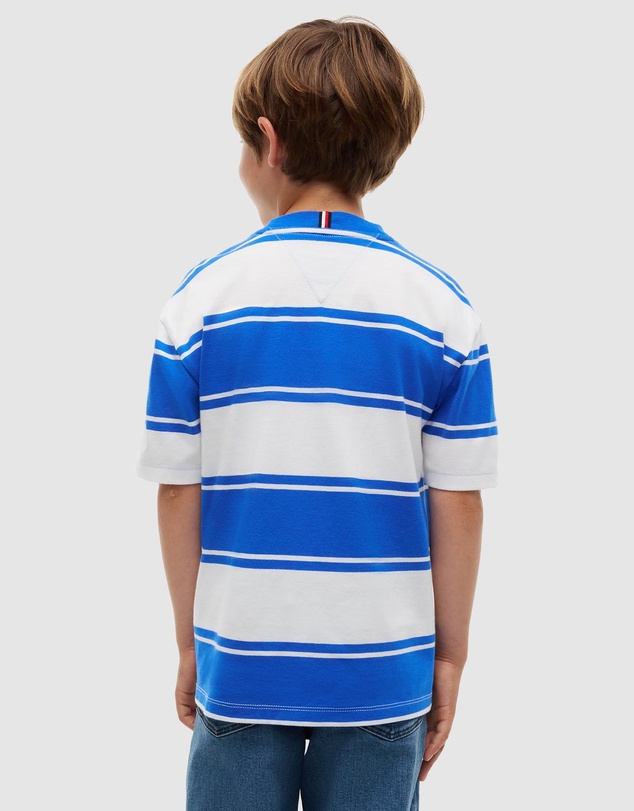 Tommy Hilfiger - Boys 8-16 Stripe Jersey Crew Neck T-Shirt - Teens