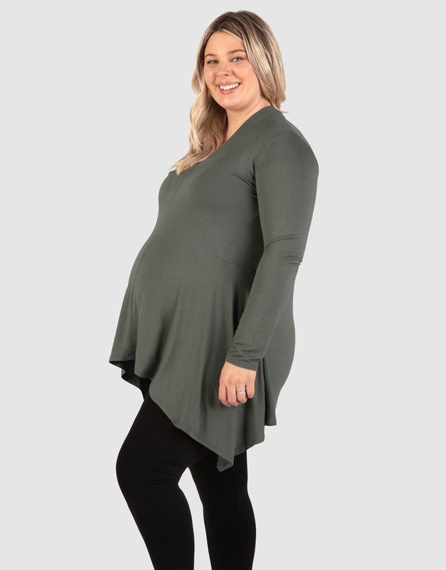 B Free Intimate Apparel - Maternity Bamboo V Neck Tunic Top