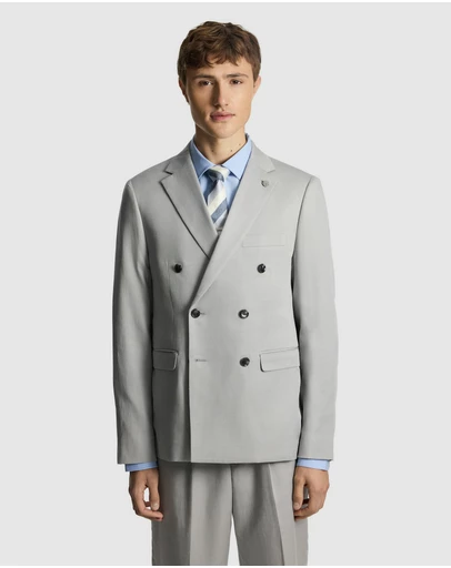yd. - Odin Relaxed Fit Double Breasted Suit Jacket