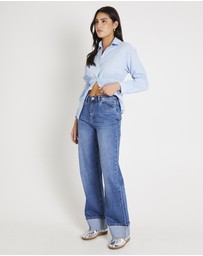 Subtitled - Demi Fold Hem Denim Jeans