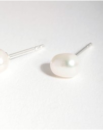 Lovisa - Sterling Siver Organic Freshwater Pearl Stud Earrings