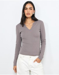 AERE - Long Sleeve Rib Tee