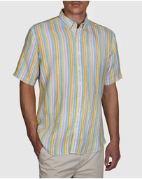 Abelard - San Michaele Linen Stripe Classic Fit Shirt