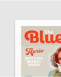 Olive et Oriel - The Bluebird Daily Vintage Pin Up Ski by The Whiskey Ginger Art Print