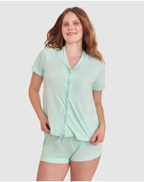Bras N Things - Emilia Short Sleeve Top-Light Green