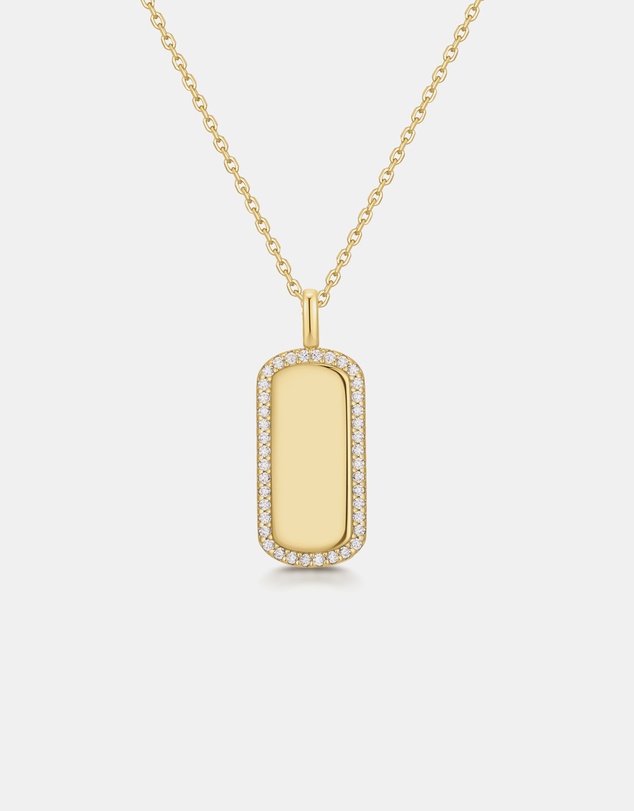 Ania Haie - Ania Haie Gold Sparkling Tag Necklace